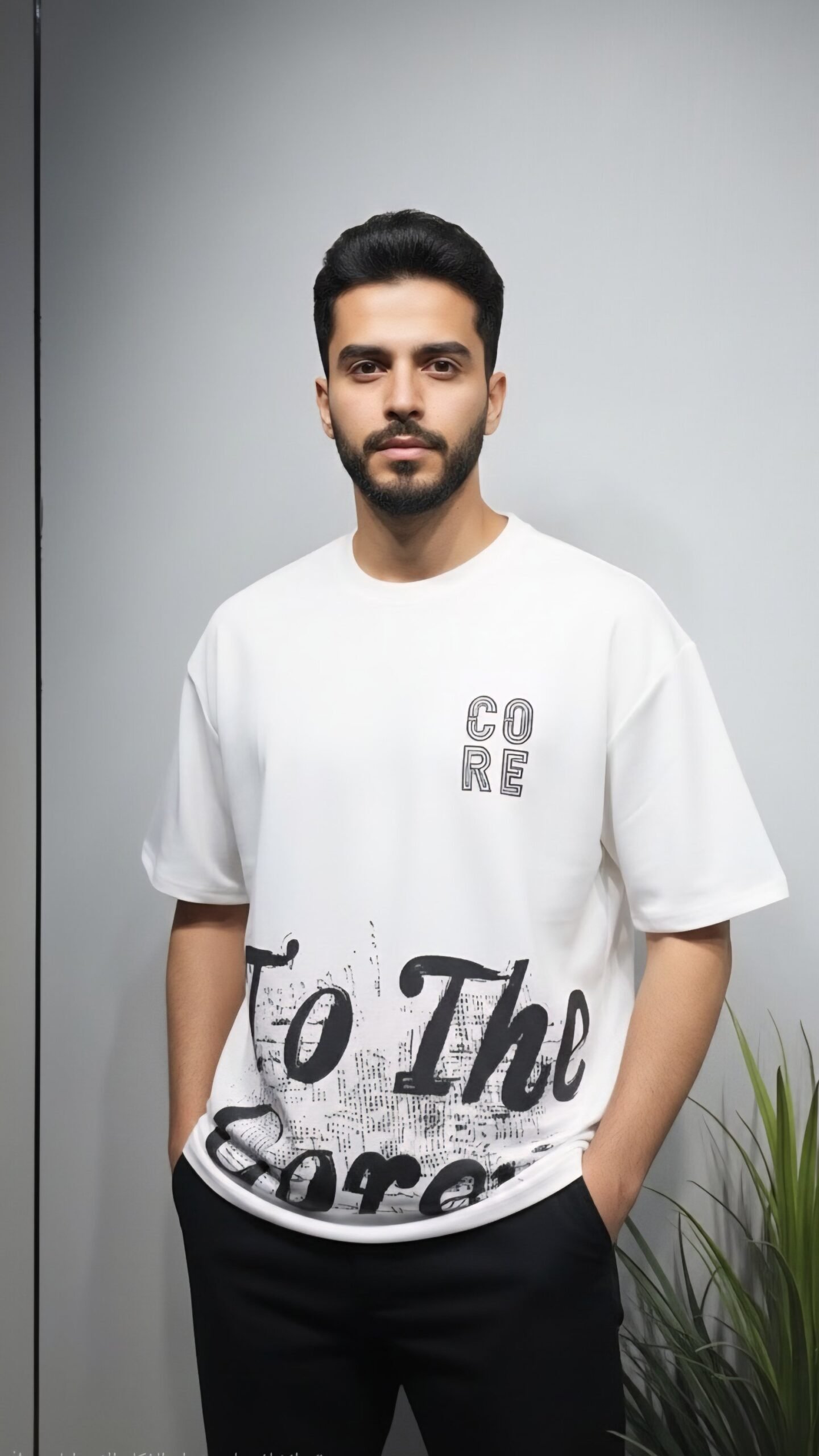 تيشرت لون ابيض