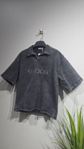 تيشرت القصة الكورية موديل حديث اسود